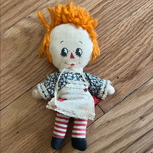 Toys | Vintage Rag Doll With Orange Hair | Poshmark